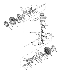 Transmissionanddrive Diagram and Parts List for 12A-459S762 2000 Yard Machines Lawn Mower